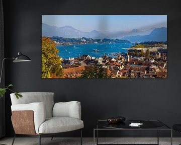 Lucerne and Lake Lucerne in Switzerland by Werner Dieterich