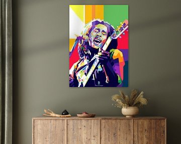 Bob Marley in WPAP Art 1 van Dayat Banggai