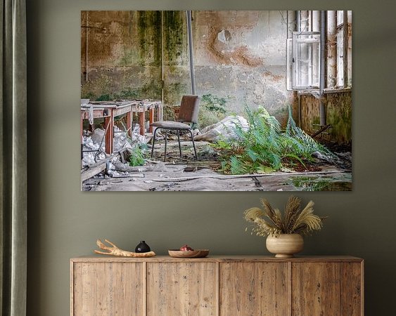 Voorbeeld van het werk in een kamer