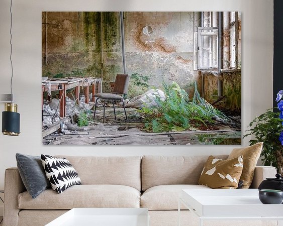 Voorbeeld van het werk in een kamer