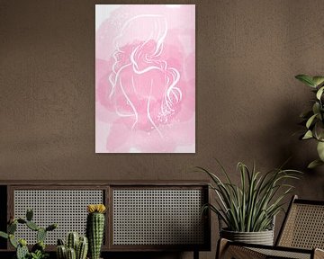 Frau mit rosa Hintergrund von ArtDesign by KBK