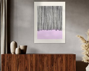 Black Stripes in Lilac