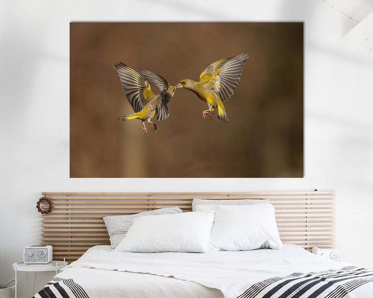 Voorbeeld van het werk in een kamer