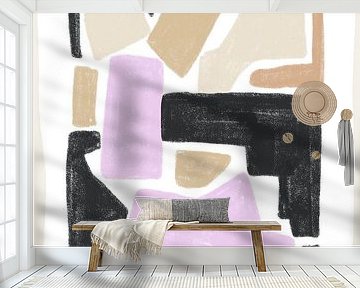 Modern Abstract NO.3 Black Lilac by Bohomadic Studio