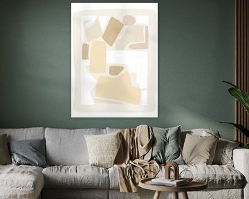 Modern Abstract NO.3 Neutrals van Bohomadic Studio