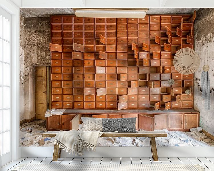 Voorbeeld van het werk in een kamer