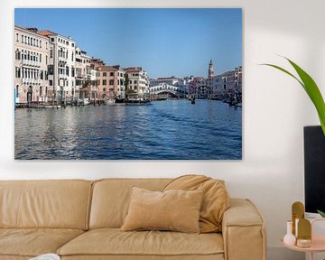 Venedig - Blick über den Canal Grande zur Rialto-Brücke von t.ART