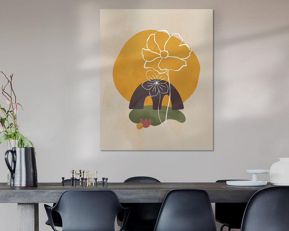 Voorbeeld van het werk in een kamer