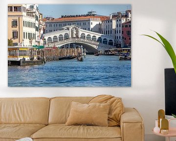 Venise - Vue sur le Grand Canal jusqu'au pont du Rialto sur t.ART