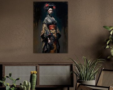 Geisha Dromen Grijze Kimono