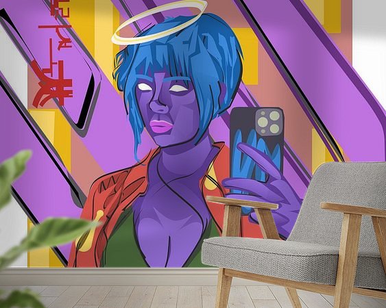 Voorbeeld van het werk in een kamer