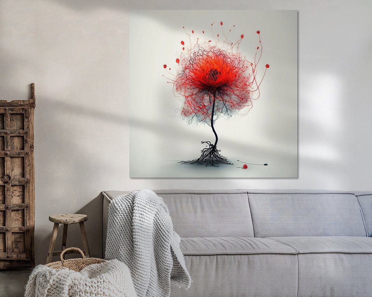 Voorbeeld van het werk in een kamer