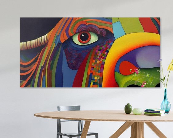 Voorbeeld van het werk in een kamer