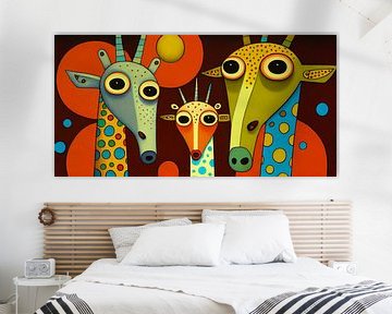 Girafes abstraites sur Whale & Sons