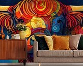 Voorbeeld van het werk in een kamer