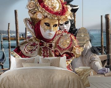 Carnaval in Venetië - Kostuums voor de gondels op het San Marcoplein van t.ART