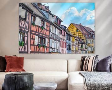 Colmar La Petite Venise vue de la rue dans l'Alsace française sur Sjoerd van der Wal Photographie