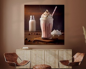 Verleidelijke Milkshake Aardbei van Maarten Knops