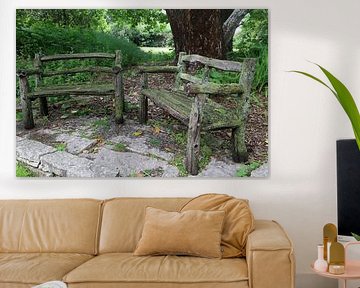 Houten bankjes