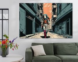 Voorbeeld van het werk in een kamer