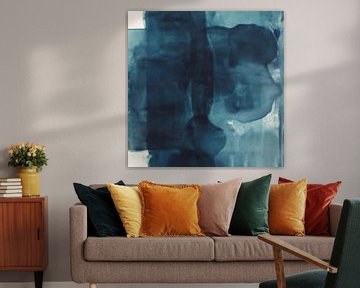 Modern abstract "Denim blue" van Studio Allee