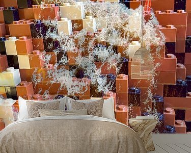 Voorbeeld van het werk in een kamer