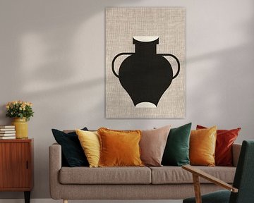 TW Living - Linen collection - vase black one by TW living