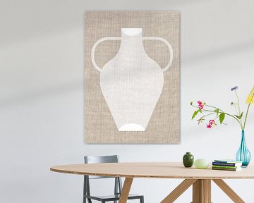 TW Living - Linen collection - vase white three van TW living