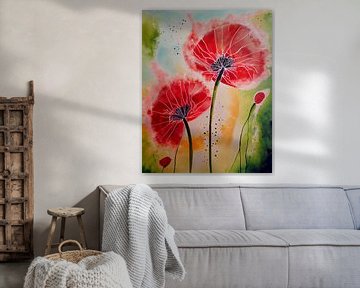 Coquelicots artistiques sur Bianca ter Riet