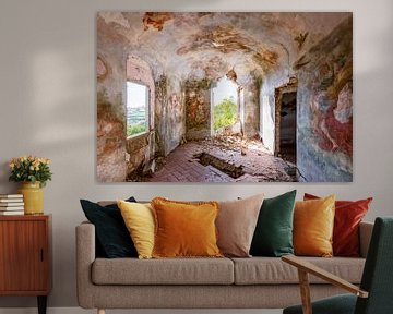 Lost Place - j'adore ce genre de plafond artistiquement décoré - Ruines d'une villa italienne sur Gentleman of Decay