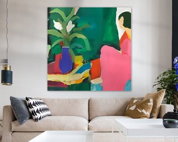 Colourful abstract portrait by Studio Allee