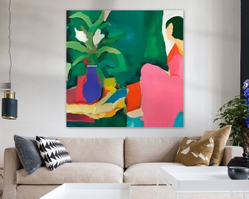 Kleurrijk abstract portret van Studio Allee