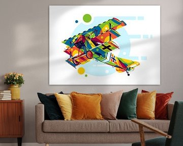 Fokker Dr.I in Pop Art by Lintang Wicaksono