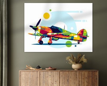 Hawker Hurricane in Pop Art van Lintang Wicaksono