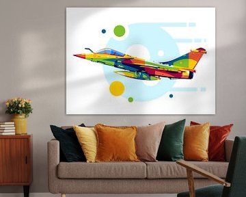 Dassault Rafale in Pop Art van Lintang Wicaksono