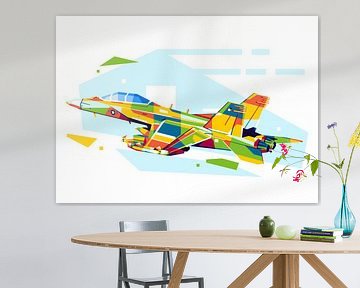 EA-18G Growler in WPAP-stijl van Lintang Wicaksono