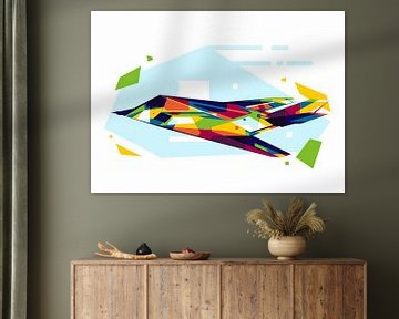 F-117 Nighthawk in WPAP von Lintang Wicaksono