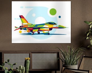 F-16 Fighting Falcon in Pop Art by Lintang Wicaksono