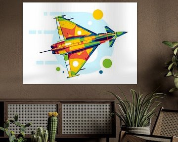 Eurofighter Typhoon in der Pop-Art von Lintang Wicaksono