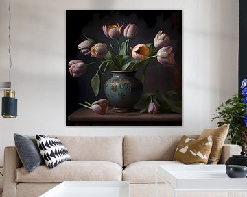 nature morte tulipes sur Mysterious Spectrum