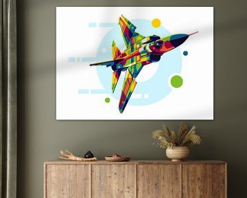 MiG-23 Flogger in Pop Art van Lintang Wicaksono
