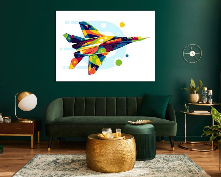 Voorbeeld van het werk in een kamer