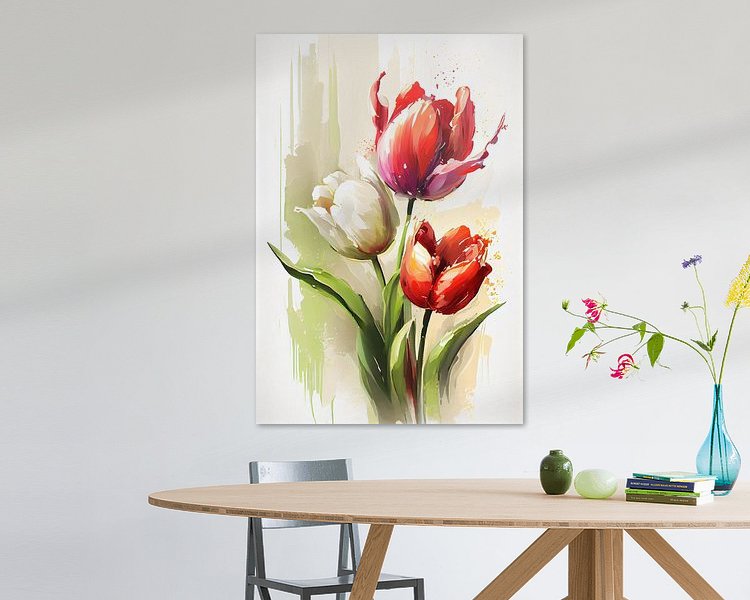 Voorbeeld van het werk in een kamer