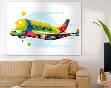 Airbus Beluga in Pop Art van Lintang Wicaksono