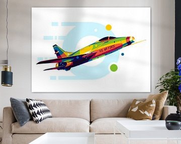 F-100 Super Sabre in der Pop-Art von Lintang Wicaksono