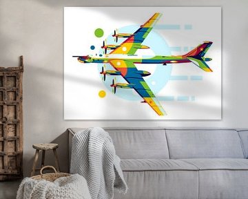 TU-95 Bär in der Pop-Art von Lintang Wicaksono