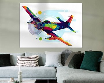 A-1 Skyraider in Pop Art by Lintang Wicaksono