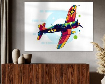 F4U Corsair Fliegen in der Pop Art von Lintang Wicaksono