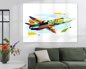 SU-24 Schermer in WPAP-stijl van Lintang Wicaksono