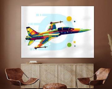 F-5 Tiger II in Pop Art van Lintang Wicaksono